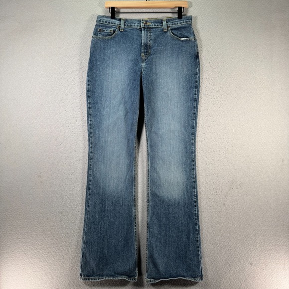 Vintage Old Navy Bootcut Jeans Womens 10 Regular Blue Lightwash Just Below Waist - Picture 1 of 14